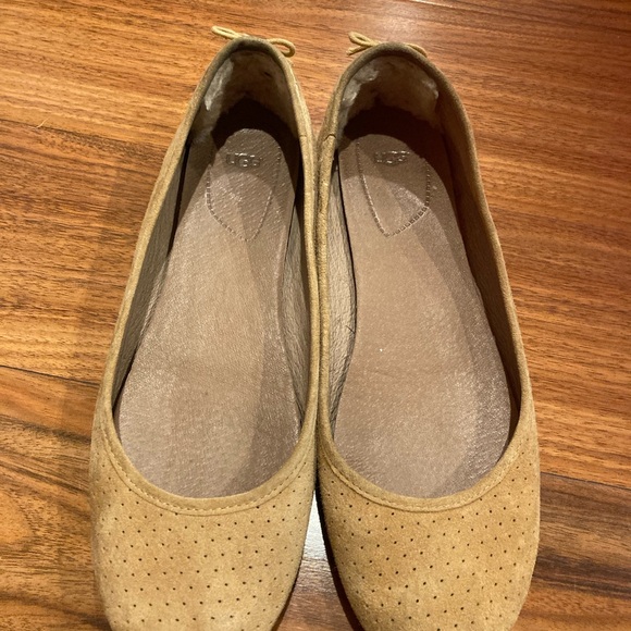 UGG Women's Karlina Geo Perforated Flat Tan Sz 9.5 - Picture 2 of 10